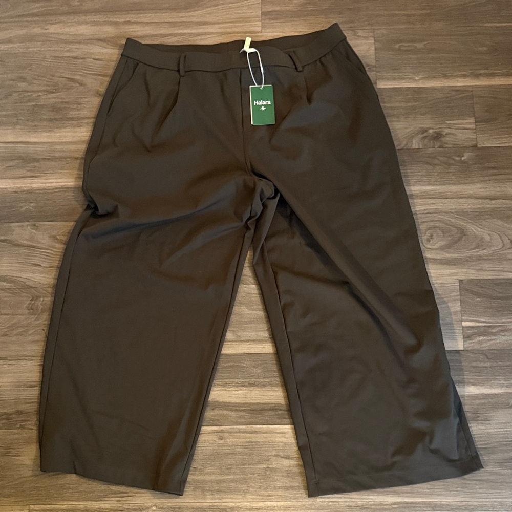 HALARA Brown Wide-Leg Trousers